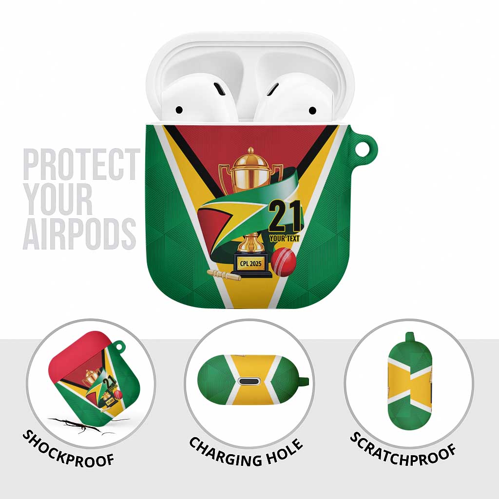 Custom Guyana Champions Reloaded 2025 AirPods Case Caribbean Cricket Supporter Amazon Warriors - Wonder Print Shop