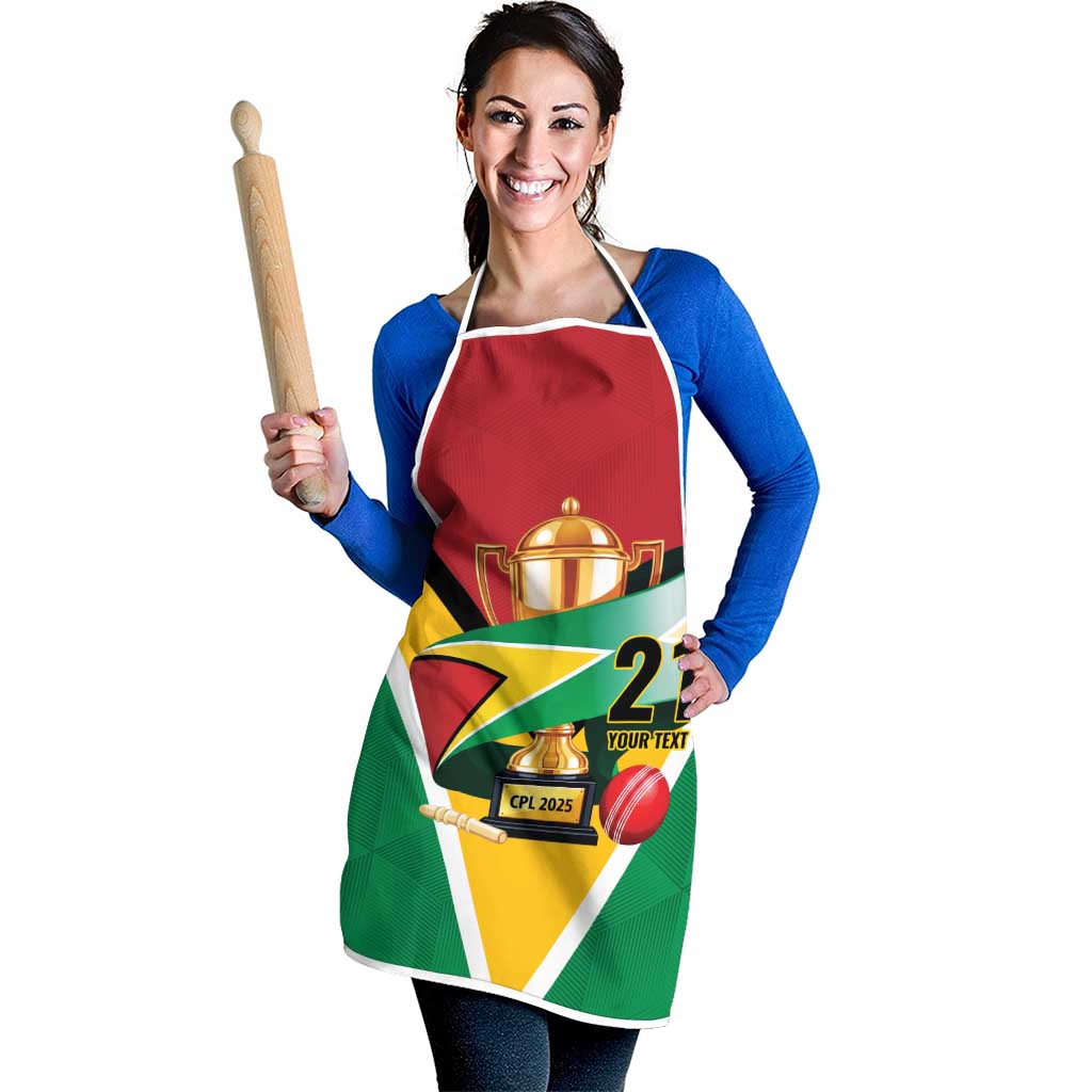 Custom Guyana Champions Reloaded 2025 Apron Caribbean Cricket Supporter Amazon Warriors - Wonder Print Shop