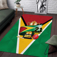 Custom Guyana Champions Reloaded 2025 Area Rug Caribbean Cricket Supporter Amazon Warriors - Wonder Print Shop