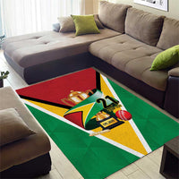 Custom Guyana Champions Reloaded 2025 Area Rug Caribbean Cricket Supporter Amazon Warriors - Wonder Print Shop