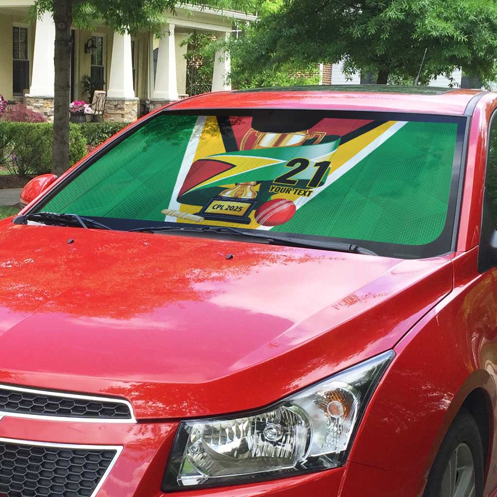 Custom Guyana Champions Reloaded 2025 Auto Sun Shade Caribbean Cricket Supporter Amazon Warriors - Wonder Print Shop