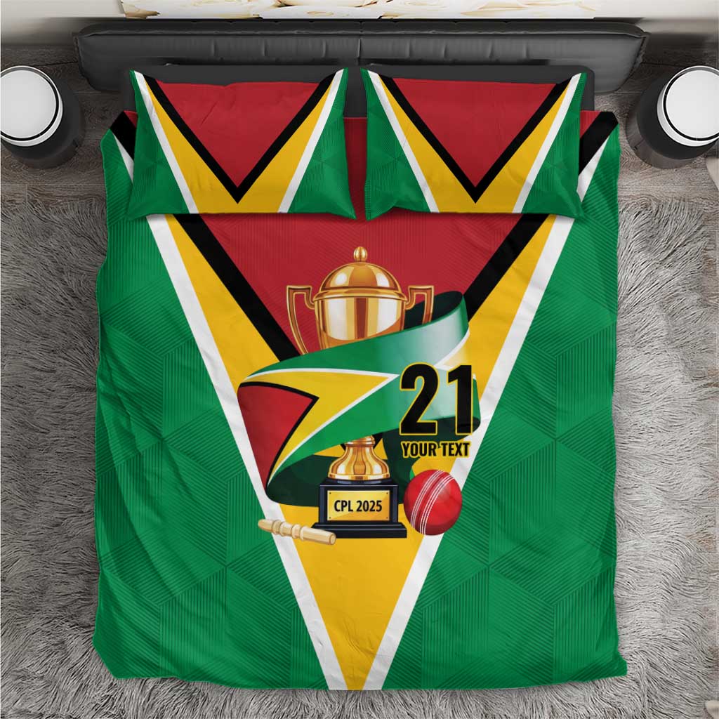 Custom Guyana Champions Reloaded 2025 Bedding Set Caribbean Cricket Supporter Amazon Warriors - Wonder Print Shop