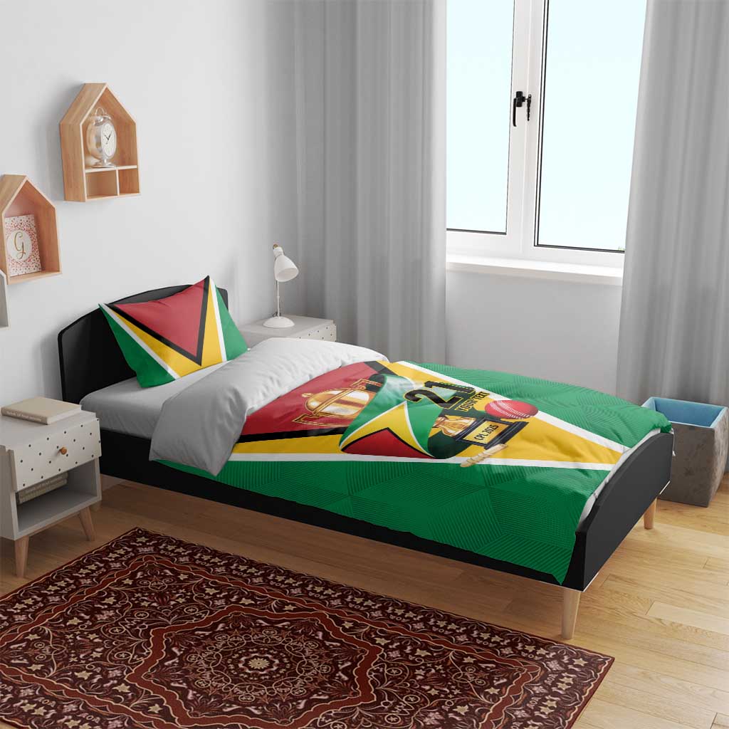 Custom Guyana Champions Reloaded 2025 Bedding Set Caribbean Cricket Supporter Amazon Warriors - Wonder Print Shop