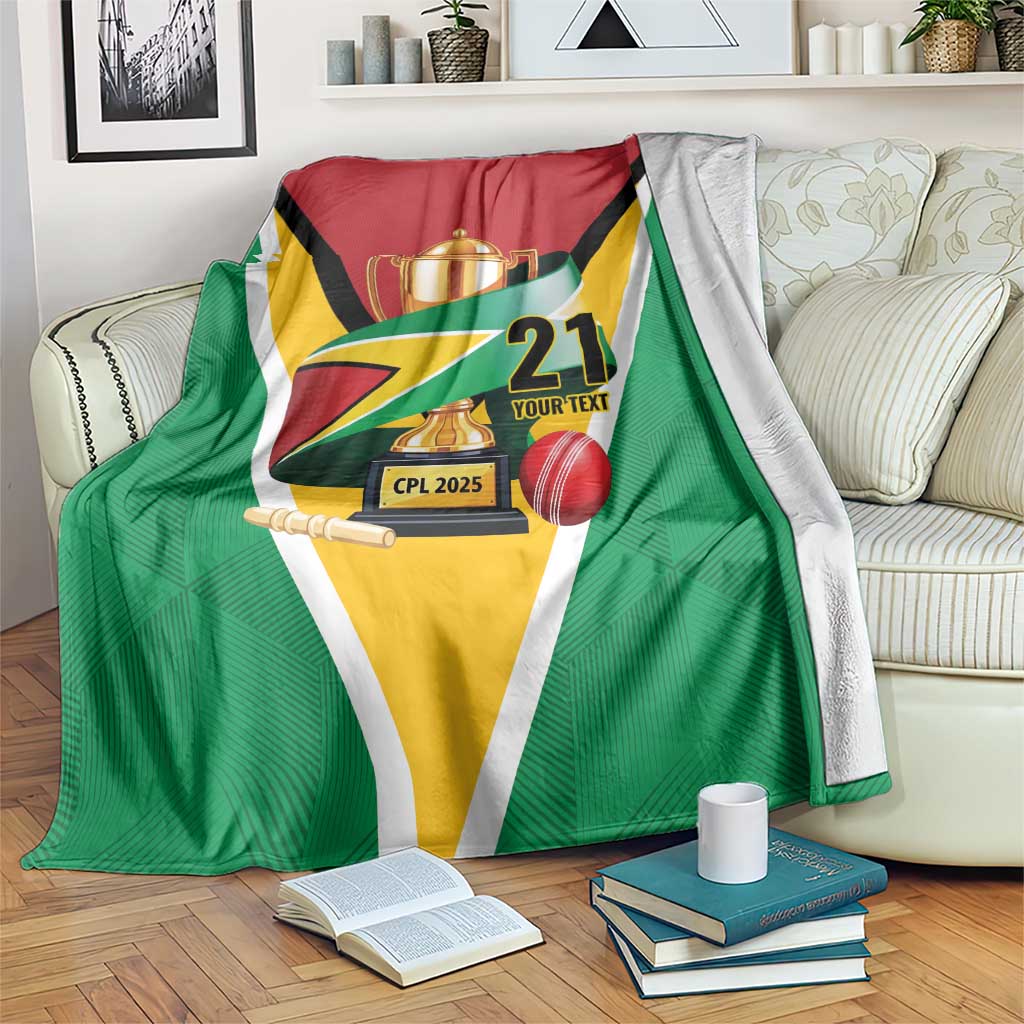 Custom Guyana Champions Reloaded 2025 Blanket Caribbean Cricket Supporter Amazon Warriors - Wonder Print Shop