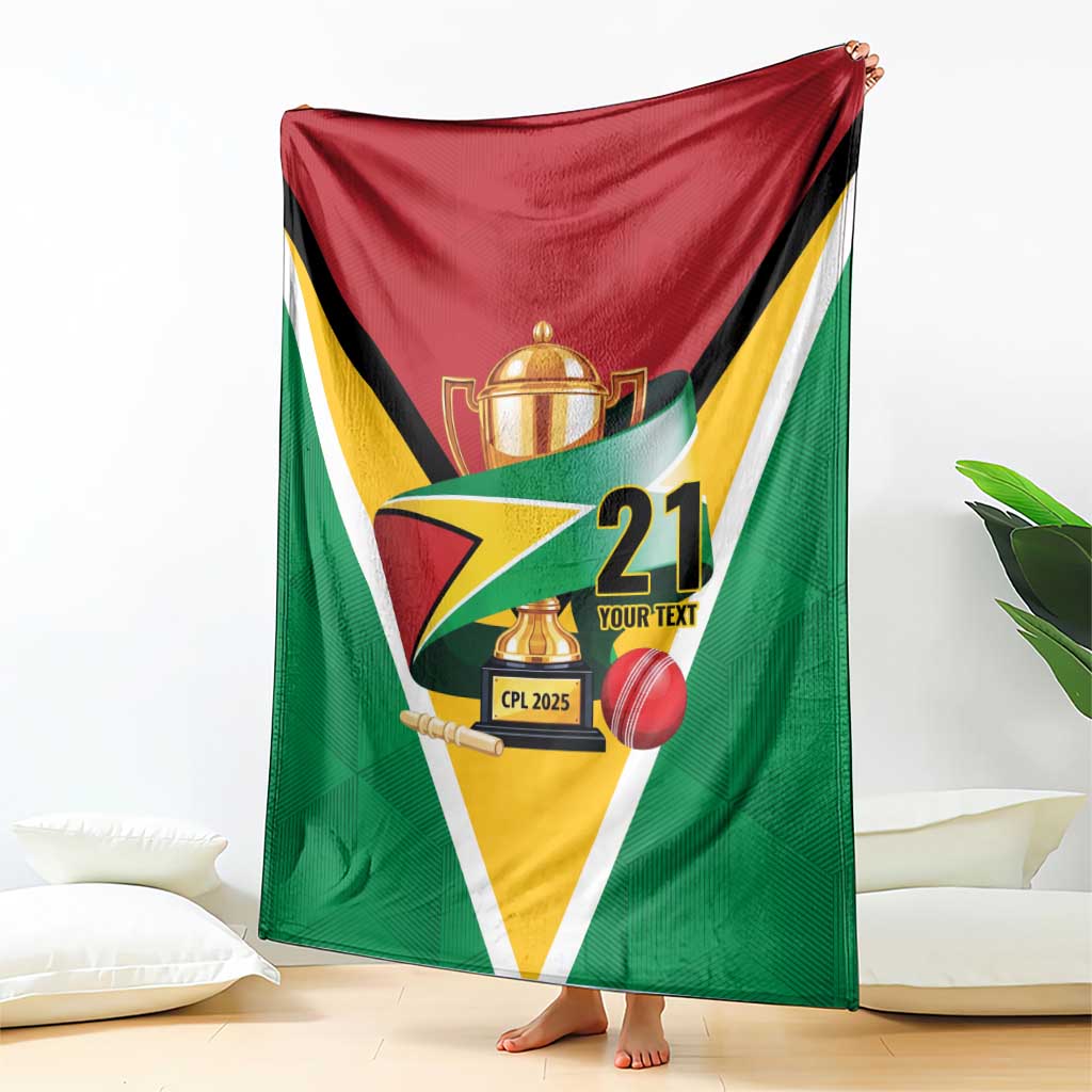 Custom Guyana Champions Reloaded 2025 Blanket Caribbean Cricket Supporter Amazon Warriors - Wonder Print Shop