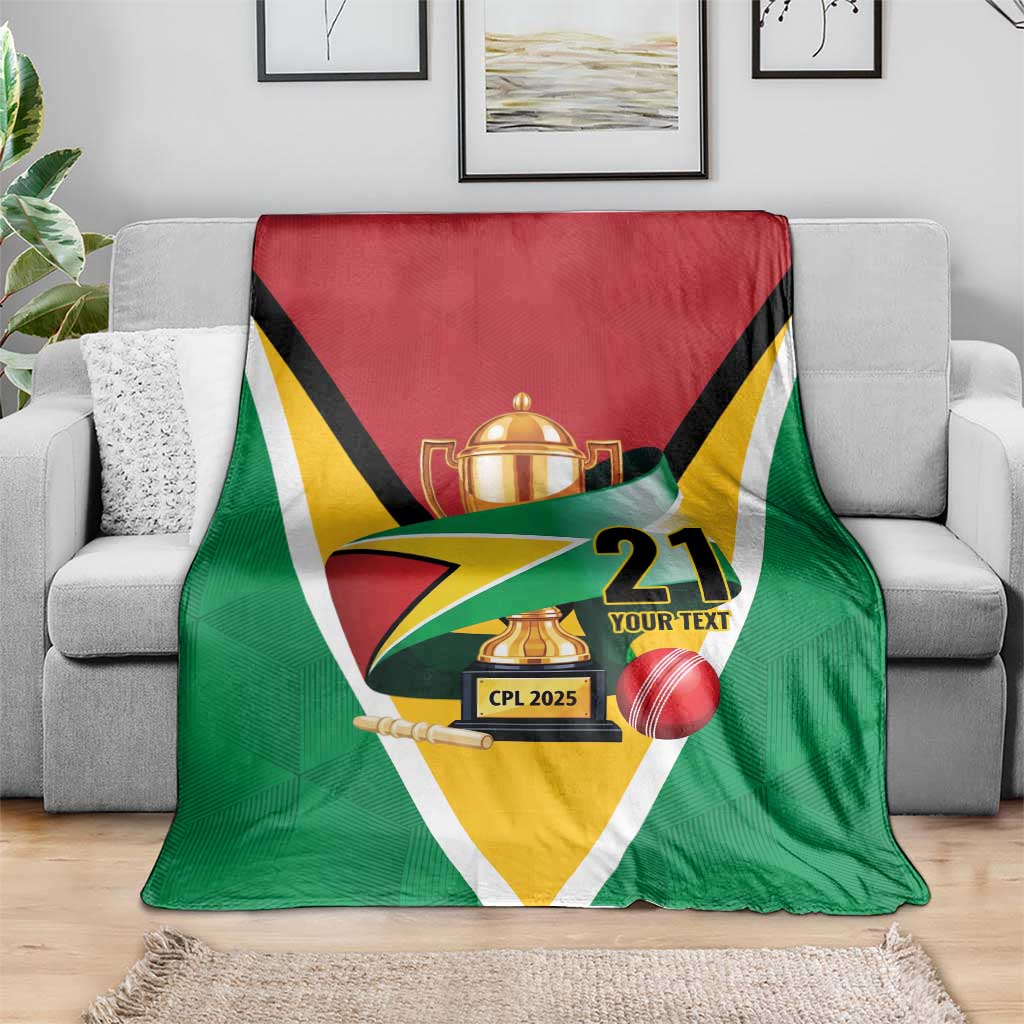 Custom Guyana Champions Reloaded 2025 Blanket Caribbean Cricket Supporter Amazon Warriors - Wonder Print Shop
