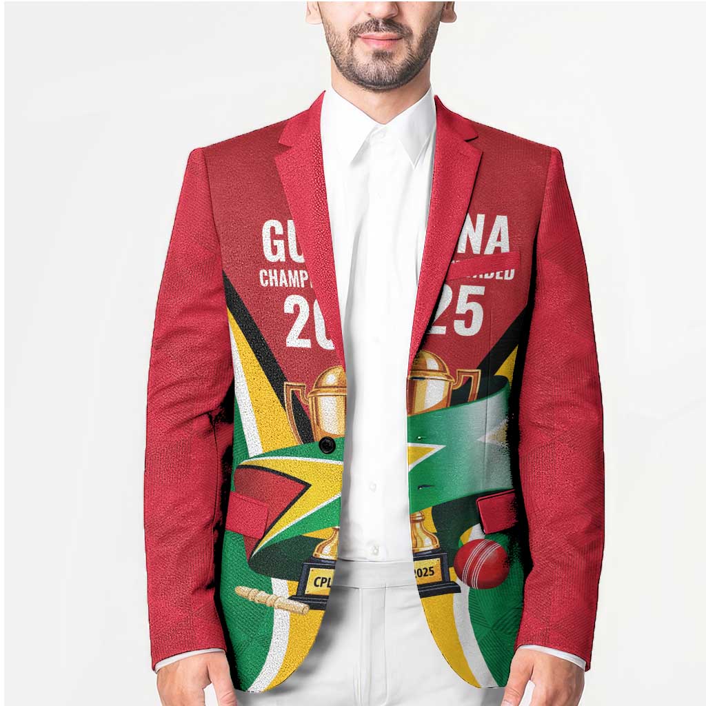 Custom Guyana Champions Reloaded 2025 Blazer Caribbean Cricket Supporter Amazon Warriors - Wonder Print Shop