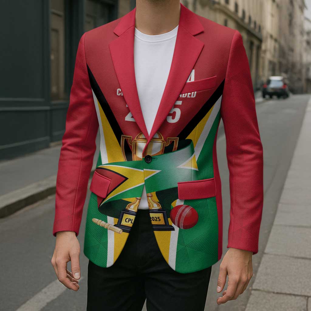 Custom Guyana Champions Reloaded 2025 Blazer Caribbean Cricket Supporter Amazon Warriors - Wonder Print Shop