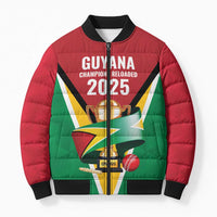 Custom Guyana Champions Reloaded 2025 Bomber Puffer Jacket Caribbean Cricket Supporter Amazon Warriors - Wonder Print Shop
