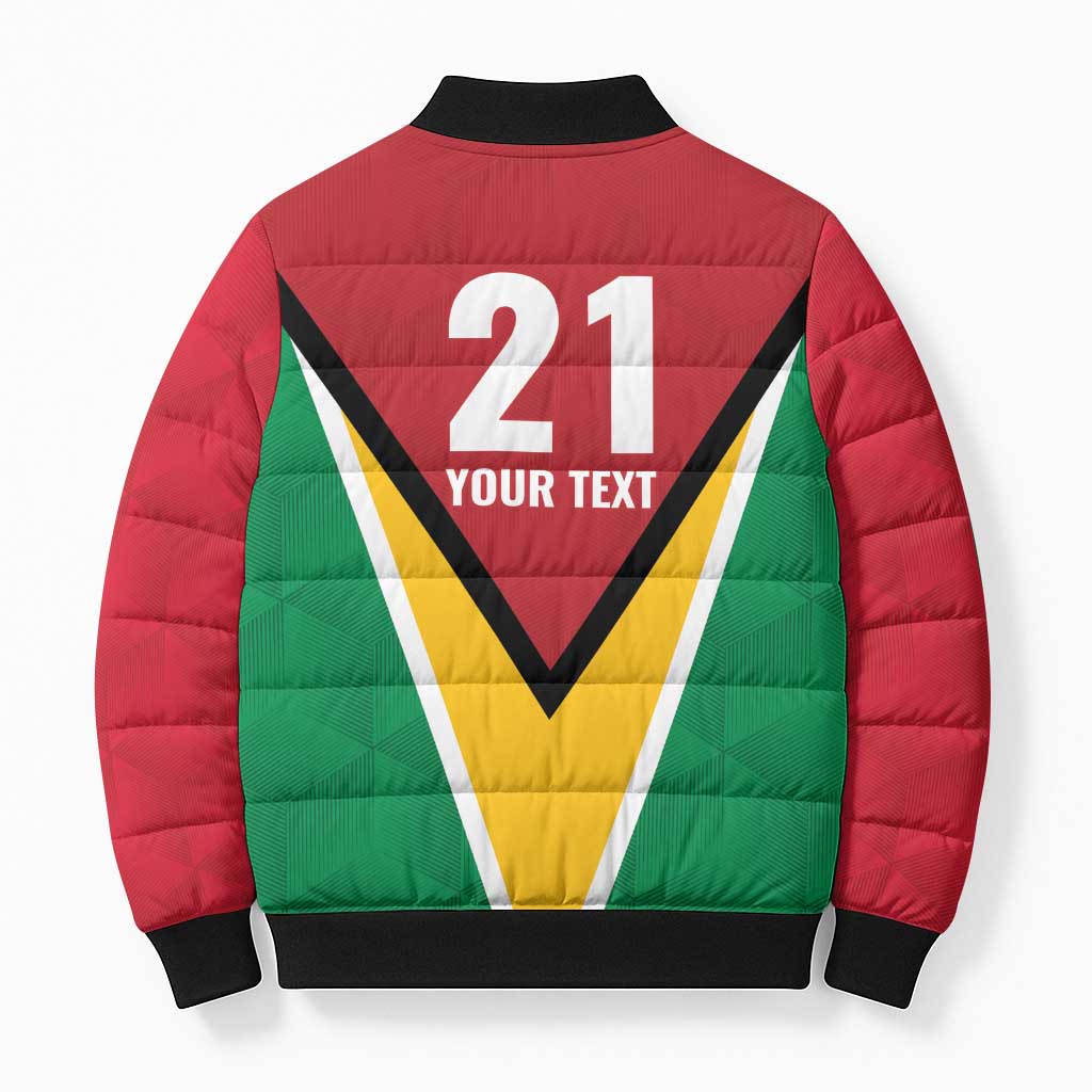 Custom Guyana Champions Reloaded 2025 Bomber Puffer Jacket Caribbean Cricket Supporter Amazon Warriors - Wonder Print Shop