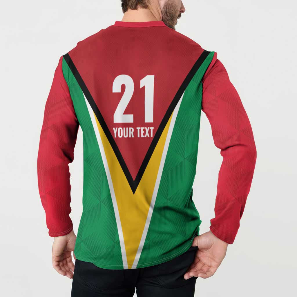 Custom Guyana Champions Reloaded 2025 Button Sweatshirt Caribbean Cricket Supporter Amazon Warriors - Wonder Print Shop