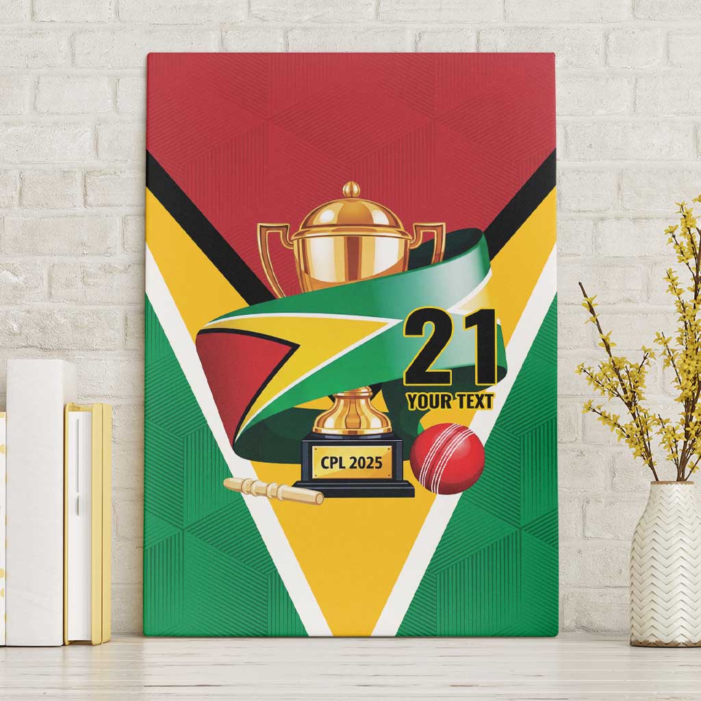 Custom Guyana Champions Reloaded 2025 Canvas Wall Art Caribbean Cricket Supporter Amazon Warriors - Wonder Print Shop