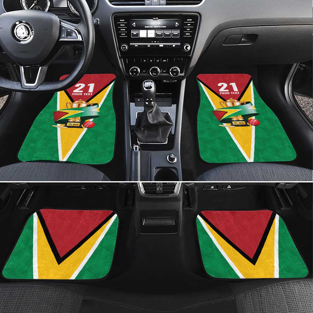 Custom Guyana Champions Reloaded 2025 Car Mats Caribbean Cricket Supporter Amazon Warriors - Wonder Print Shop