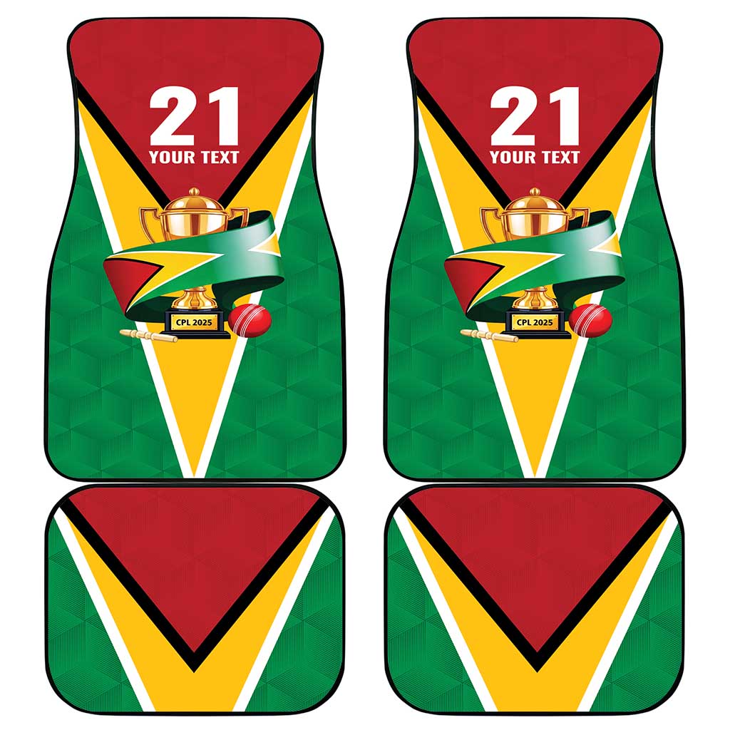 Custom Guyana Champions Reloaded 2025 Car Mats Caribbean Cricket Supporter Amazon Warriors - Wonder Print Shop