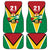 Custom Guyana Champions Reloaded 2025 Car Mats Caribbean Cricket Supporter Amazon Warriors - Wonder Print Shop
