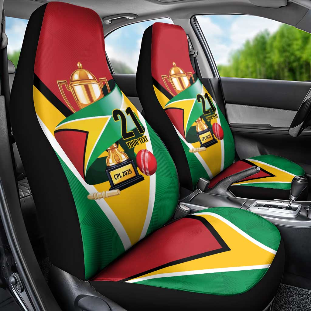Custom Guyana Champions Reloaded 2025 Car Seat Cover Caribbean Cricket Supporter Amazon Warriors - Wonder Print Shop
