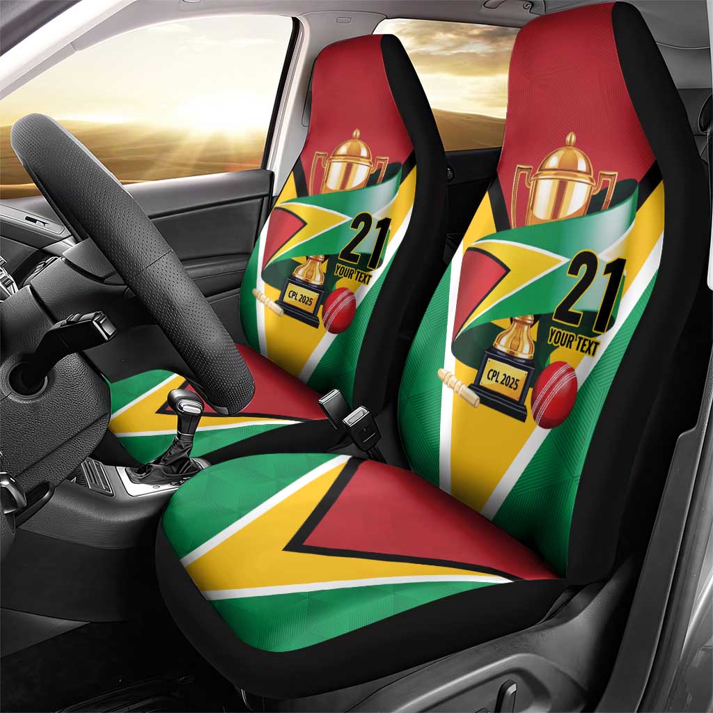 Custom Guyana Champions Reloaded 2025 Car Seat Cover Caribbean Cricket Supporter Amazon Warriors - Wonder Print Shop