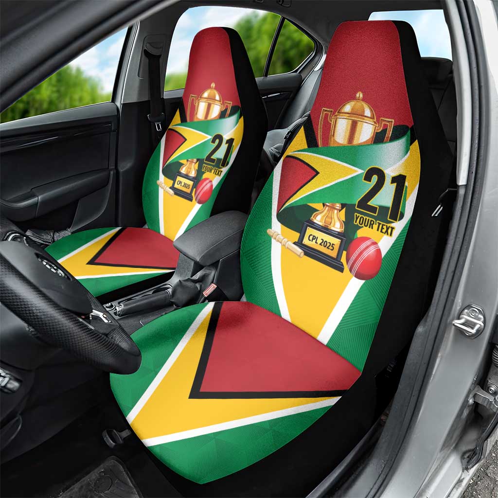 Custom Guyana Champions Reloaded 2025 Car Seat Cover Caribbean Cricket Supporter Amazon Warriors - Wonder Print Shop