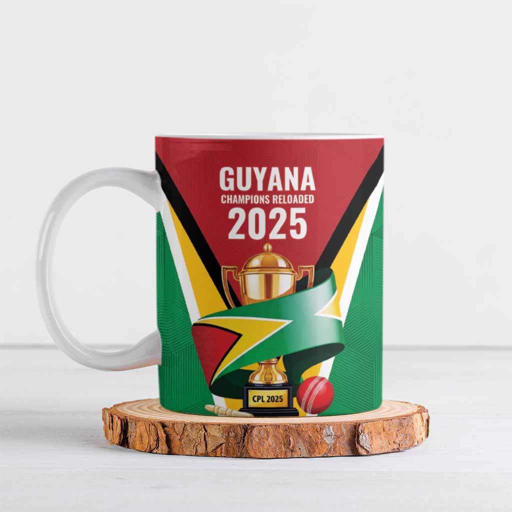 Custom Guyana Champions Reloaded 2025 Ceramic Mug Caribbean Cricket Supporter Amazon Warriors - Wonder Print Shop