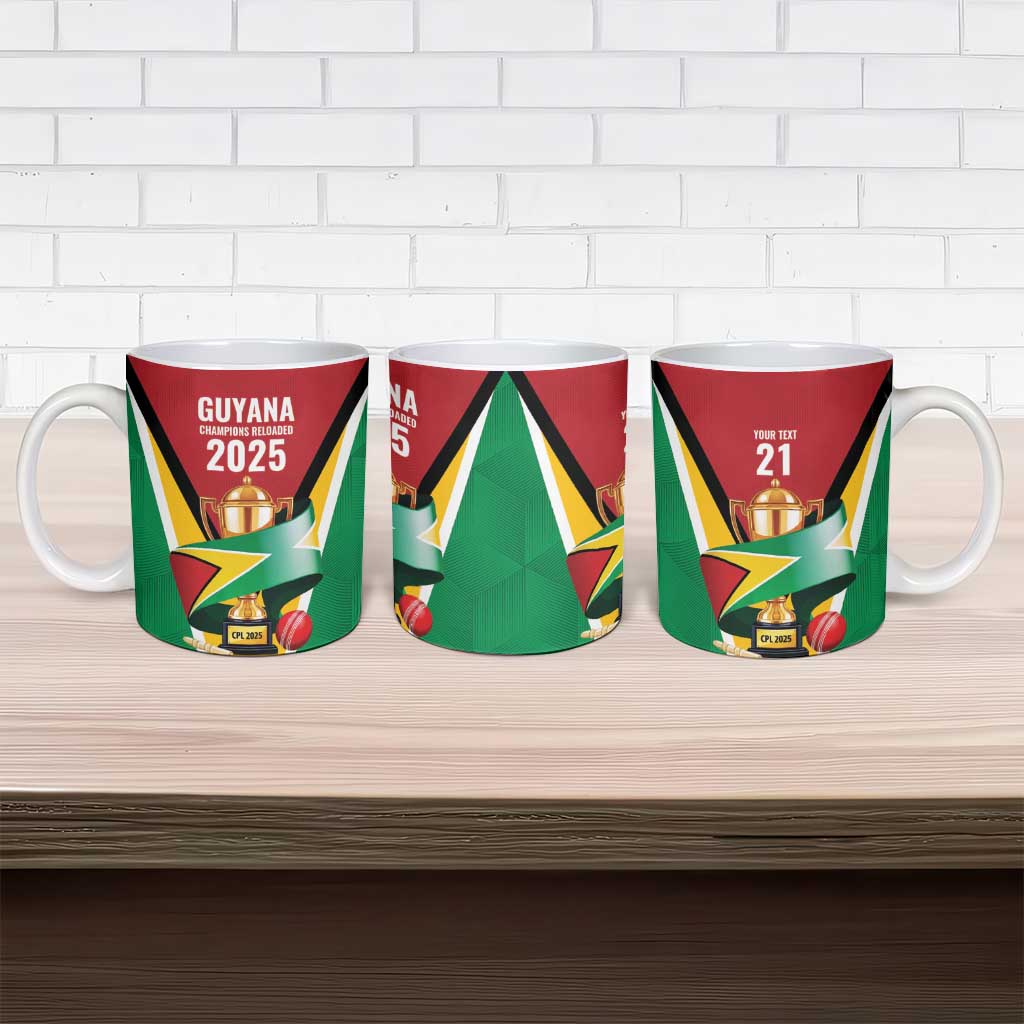 Custom Guyana Champions Reloaded 2025 Ceramic Mug Caribbean Cricket Supporter Amazon Warriors - Wonder Print Shop