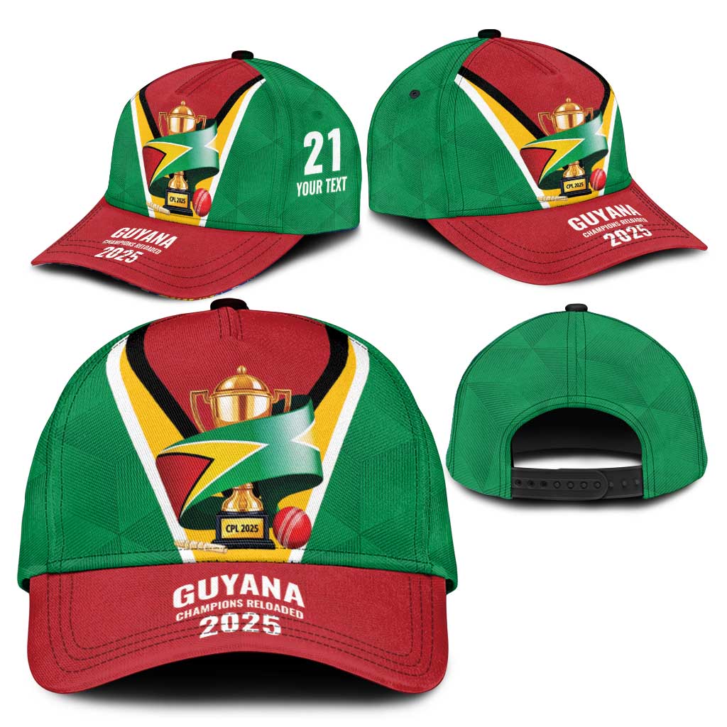 Custom Guyana Champions Reloaded 2025 Classic Cap Caribbean Cricket Supporter Amazon Warriors - Wonder Print Shop
