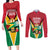 Custom Guyana Champions Reloaded 2025 Couples Matching Long Sleeve Bodycon Dress and Long Sleeve Button Shirt Caribbean Cricket Supporter Amazon Warriors - Wonder Print Shop