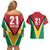 Custom Guyana Champions Reloaded 2025 Couples Matching Off Shoulder Short Dress and Hawaiian Shirt Caribbean Cricket Supporter Amazon Warriors - Wonder Print Shop