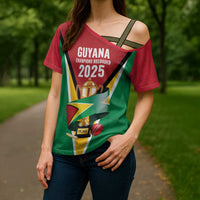 Custom Guyana Champions Reloaded 2025 Cross Shoulder Shirt Caribbean Cricket Supporter Amazon Warriors - Wonder Print Shop