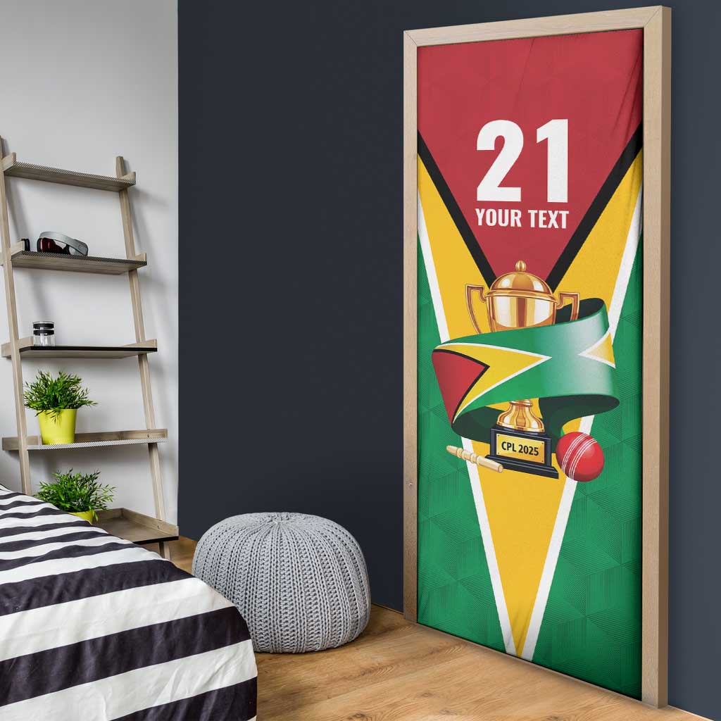 Custom Guyana Champions Reloaded 2025 Door Cover Caribbean Cricket Supporter Amazon Warriors - Wonder Print Shop