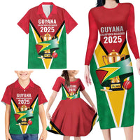 Custom Guyana Champions Reloaded 2025 Family Matching Long Sleeve Bodycon Dress and Hawaiian Shirt Caribbean Cricket Supporter Amazon Warriors - Wonder Print Shop