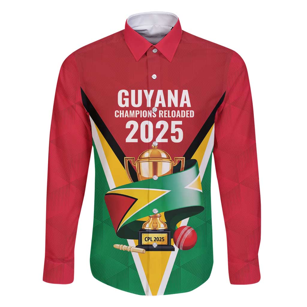 Custom Guyana Champions Reloaded 2025 Family Matching Long Sleeve Bodycon Dress and Hawaiian Shirt Caribbean Cricket Supporter Amazon Warriors - Wonder Print Shop