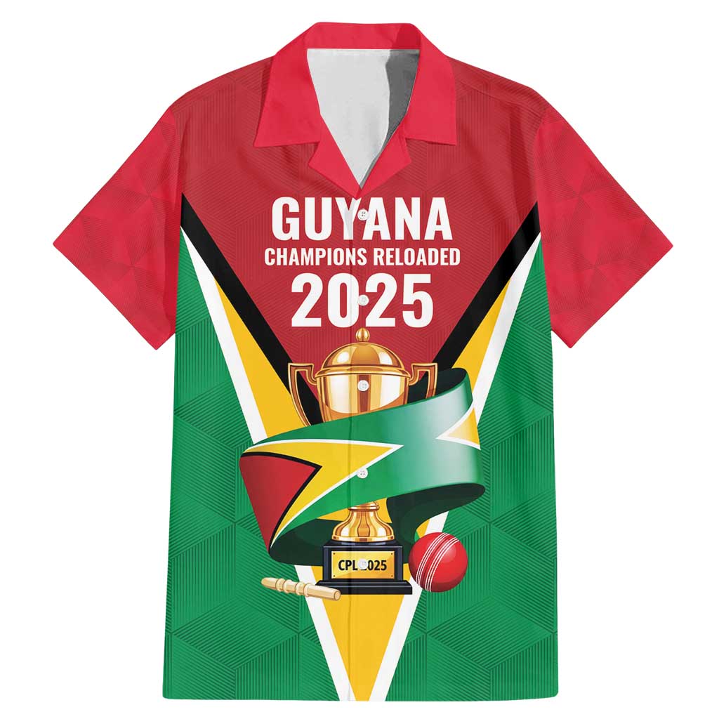 Custom Guyana Champions Reloaded 2025 Family Matching Mermaid Dress and Hawaiian Shirt Caribbean Cricket Supporter Amazon Warriors - Wonder Print Shop