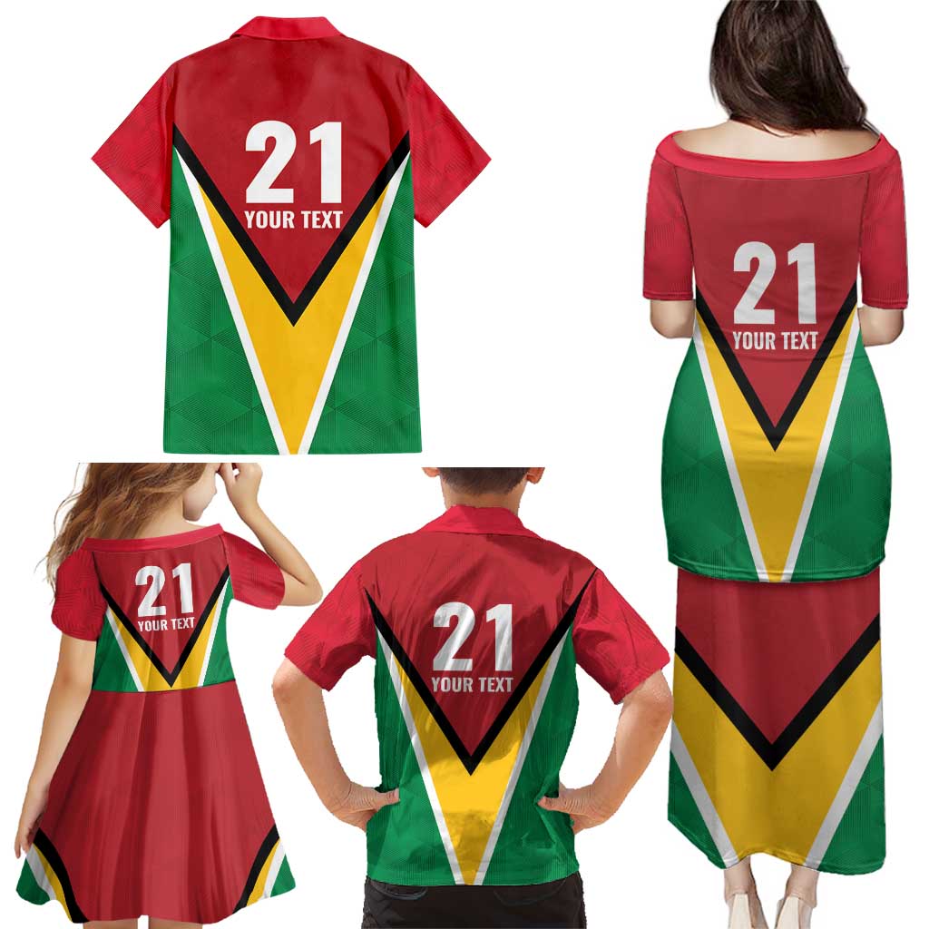 Custom Guyana Champions Reloaded 2025 Family Matching Puletasi and Hawaiian Shirt Caribbean Cricket Supporter Amazon Warriors - Wonder Print Shop