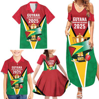 Custom Guyana Champions Reloaded 2025 Family Matching Summer Maxi Dress and Hawaiian Shirt Caribbean Cricket Supporter Amazon Warriors - Wonder Print Shop