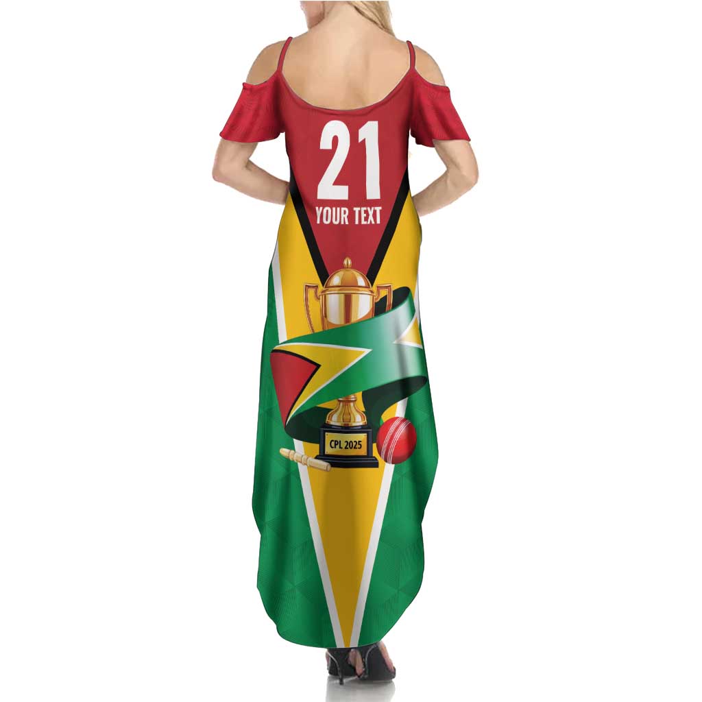 Custom Guyana Champions Reloaded 2025 Family Matching Summer Maxi Dress and Hawaiian Shirt Caribbean Cricket Supporter Amazon Warriors - Wonder Print Shop