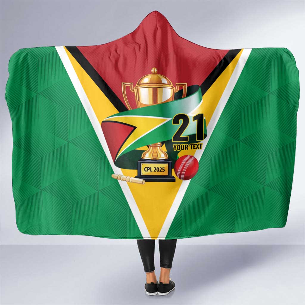 Custom Guyana Champions Reloaded 2025 Hooded Blanket Caribbean Cricket Supporter Amazon Warriors - Wonder Print Shop