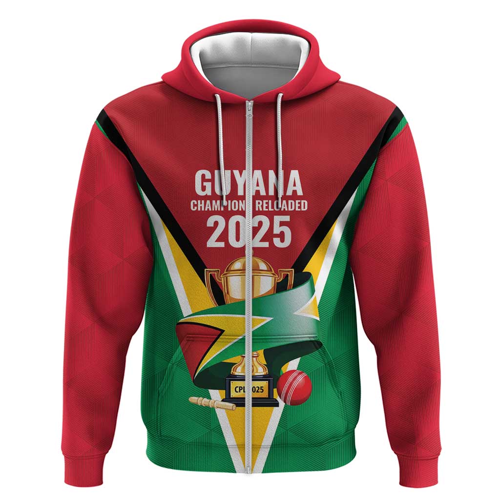 Custom Guyana Champions Reloaded 2025 Hoodie Caribbean Cricket Supporter Amazon Warriors - Wonder Print Shop