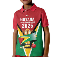 Custom Guyana Champions Reloaded 2025 Kid Polo Shirt Caribbean Cricket Supporter Amazon Warriors - Wonder Print Shop