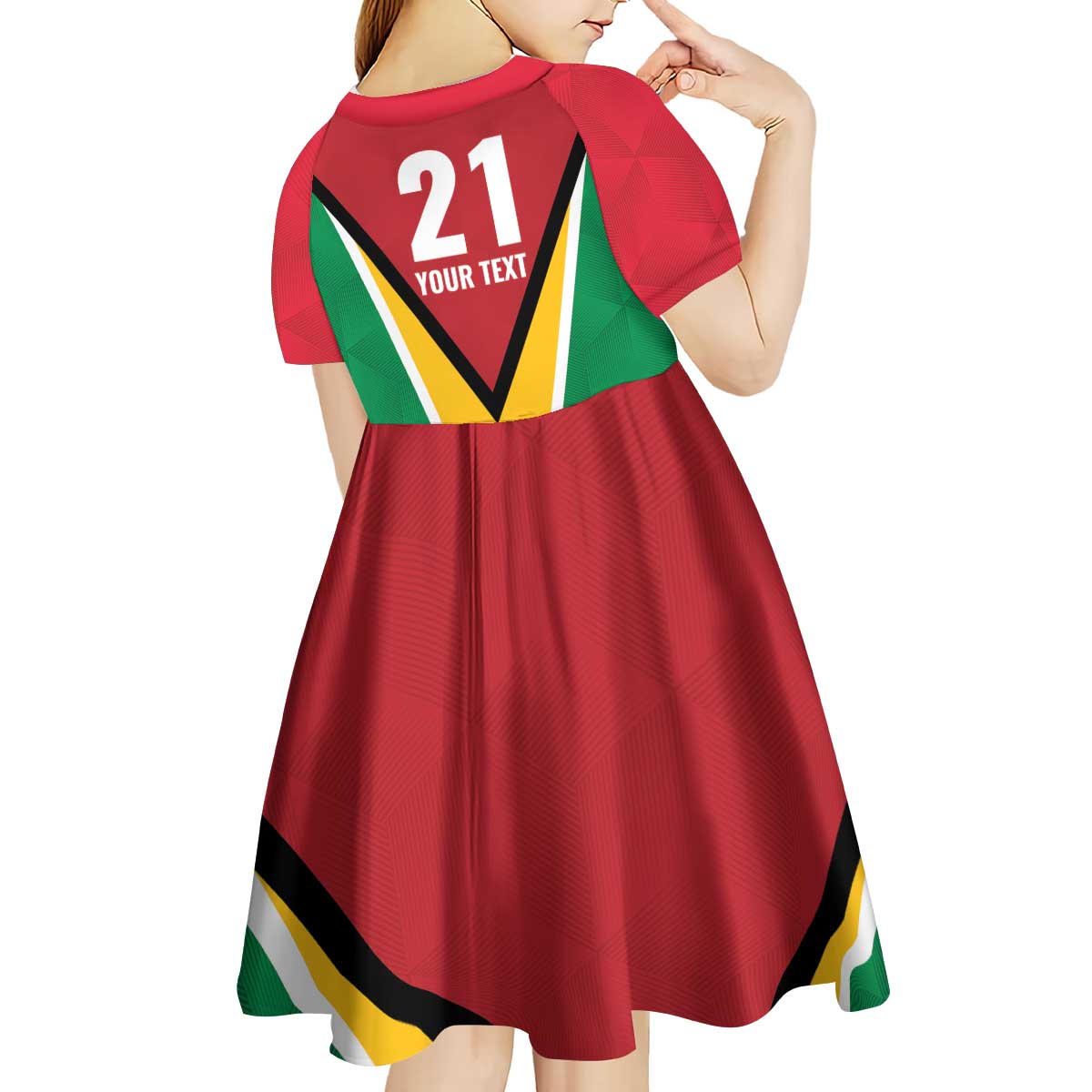 Custom Guyana Champions Reloaded 2025 Kid Short Sleeve Dress Caribbean Cricket Supporter Amazon Warriors - Wonder Print Shop