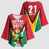 Custom Guyana Champions Reloaded 2025 Kimono Sleeve Blouse Caribbean Cricket Supporter Amazon Warriors - Wonder Print Shop