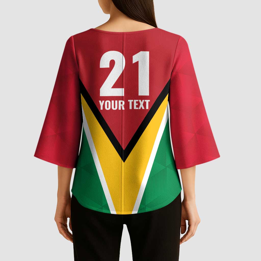 Custom Guyana Champions Reloaded 2025 Kimono Sleeve Blouse Caribbean Cricket Supporter Amazon Warriors - Wonder Print Shop