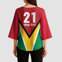 Custom Guyana Champions Reloaded 2025 Kimono Sleeve Blouse Caribbean Cricket Supporter Amazon Warriors - Wonder Print Shop