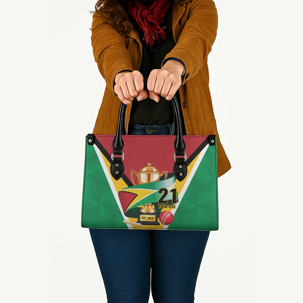 Custom Guyana Champions Reloaded 2025 Leather Bag Caribbean Cricket Supporter Amazon Warriors - Wonder Print Shop