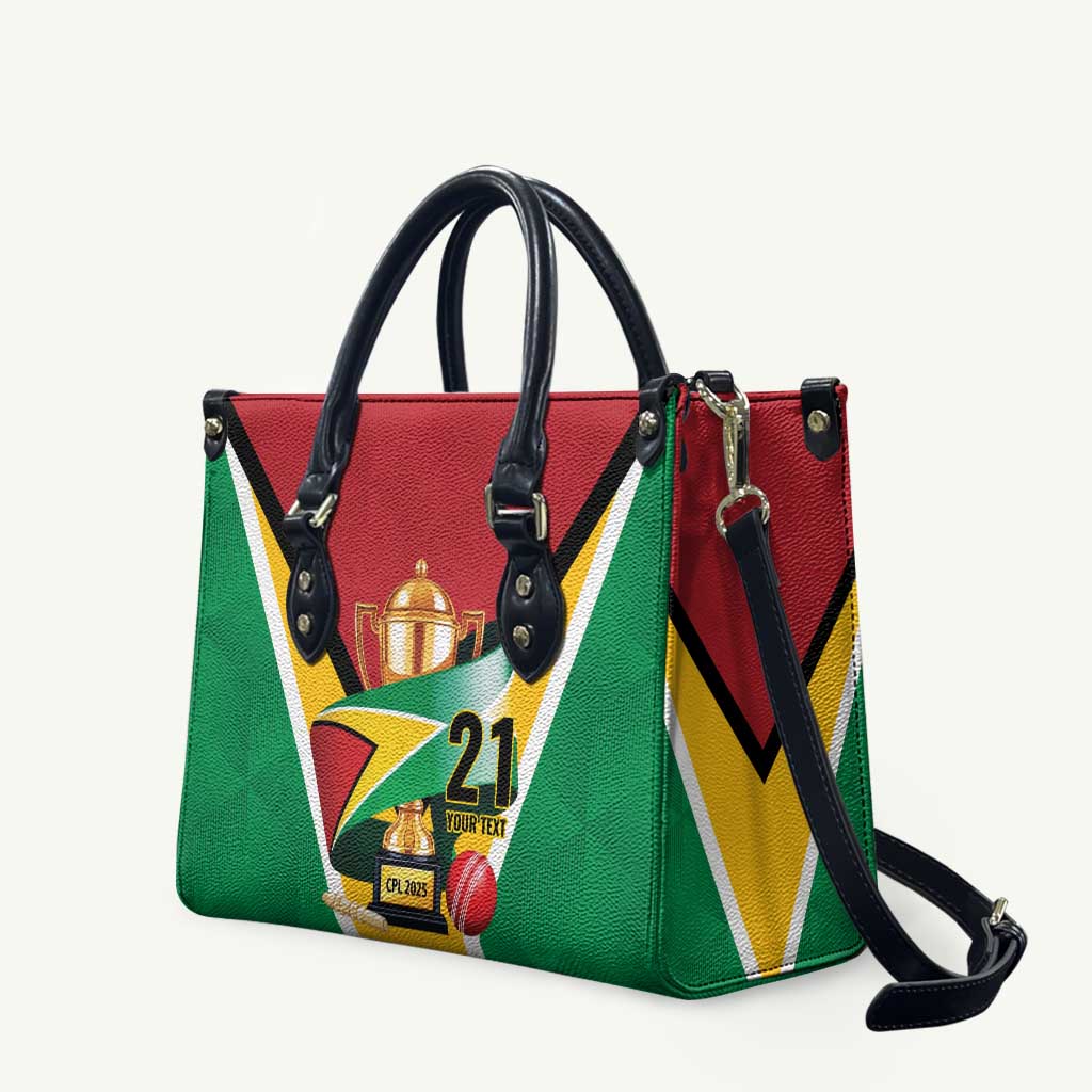 Custom Guyana Champions Reloaded 2025 Leather Bag Caribbean Cricket Supporter Amazon Warriors - Wonder Print Shop