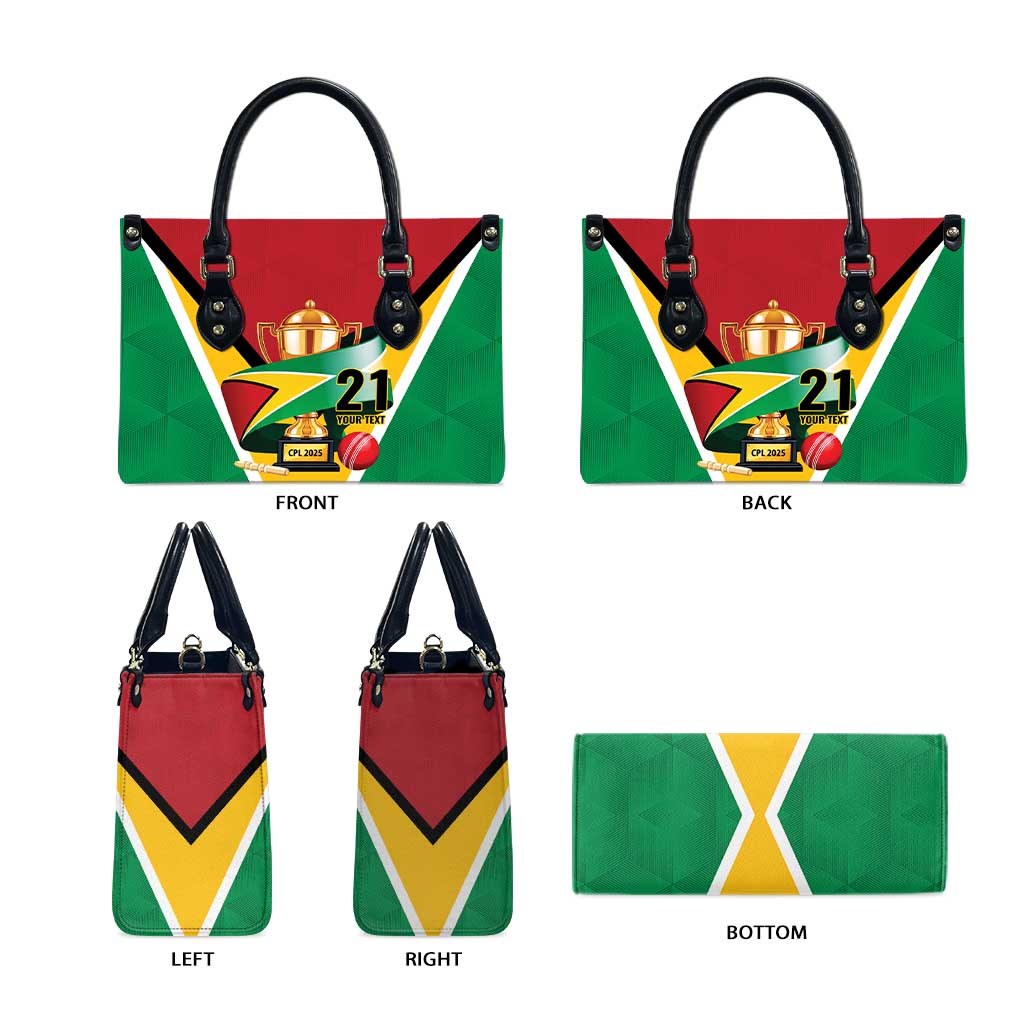 Custom Guyana Champions Reloaded 2025 Leather Bag Caribbean Cricket Supporter Amazon Warriors - Wonder Print Shop