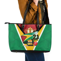Custom Guyana Champions Reloaded 2025 Leather Tote Bag Caribbean Cricket Supporter Amazon Warriors - Wonder Print Shop
