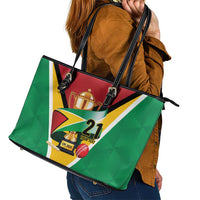 Custom Guyana Champions Reloaded 2025 Leather Tote Bag Caribbean Cricket Supporter Amazon Warriors - Wonder Print Shop