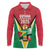 Custom Guyana Champions Reloaded 2025 Long Sleeve Polo Shirt Caribbean Cricket Supporter Amazon Warriors - Wonder Print Shop