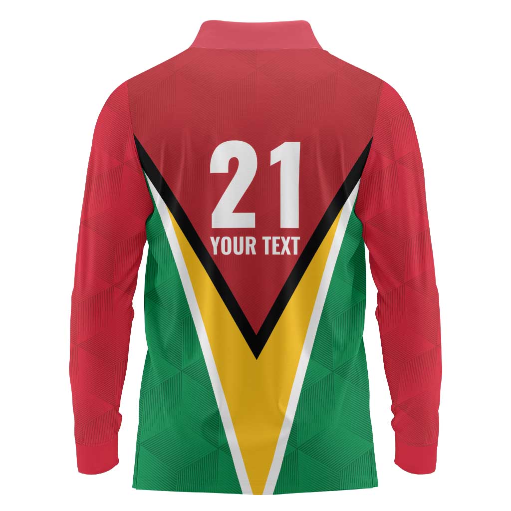 Custom Guyana Champions Reloaded 2025 Long Sleeve Polo Shirt Caribbean Cricket Supporter Amazon Warriors - Wonder Print Shop