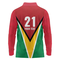 Custom Guyana Champions Reloaded 2025 Long Sleeve Polo Shirt Caribbean Cricket Supporter Amazon Warriors - Wonder Print Shop